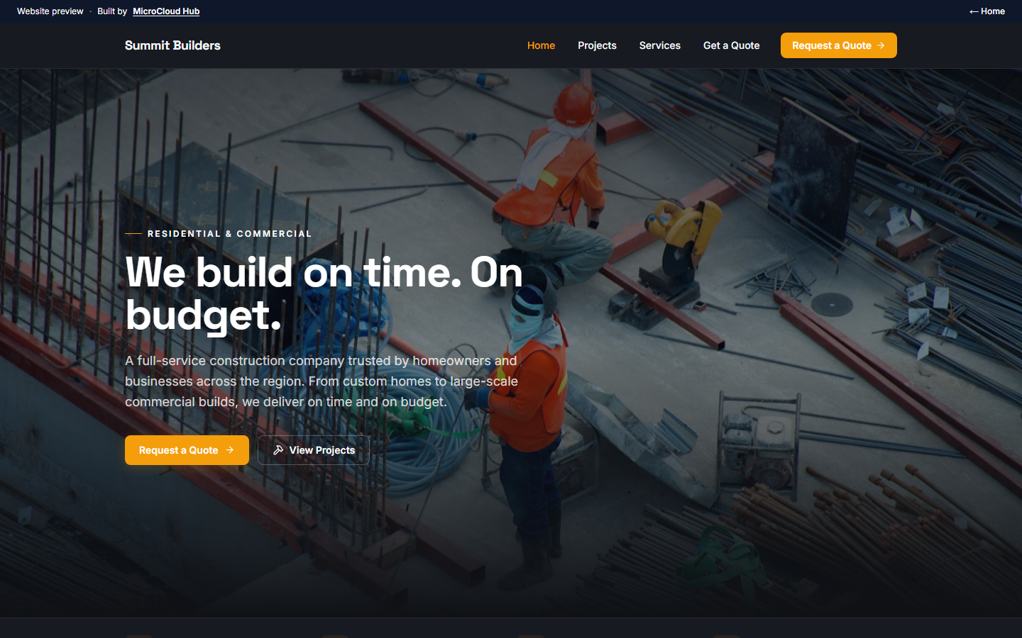 Summit Builders live site